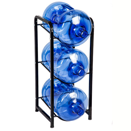 1.+3+Bottle+Square+Tube+Rack+-+Black
