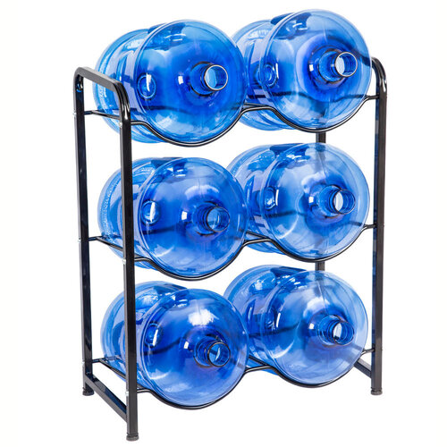 1.+3+Bottle+Square+Tube+Rack+-+Black